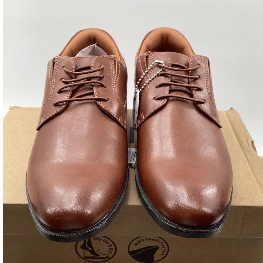 Marc Joseph New York State Street Cognac Hands Free Slip On Derby Shoes Mens 9 w